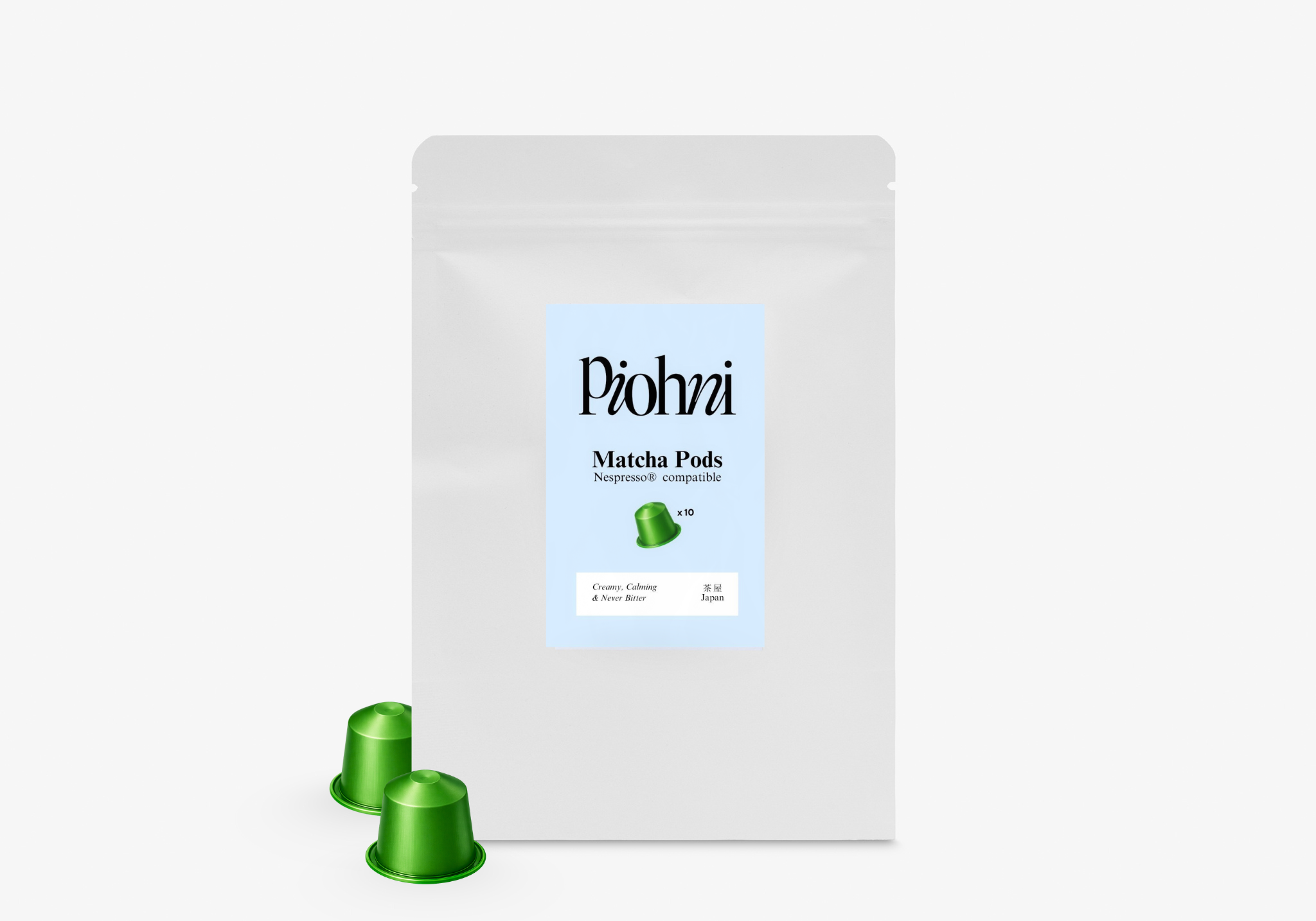 Piohni Matcha Pods – Nespresso® Compatible (10 pcs)